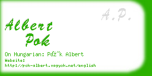 albert pok business card